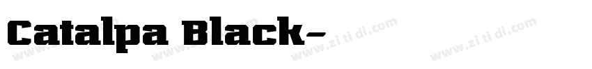 Catalpa Black字体转换